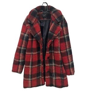 Love Tree Red Plaid Women’s Coat